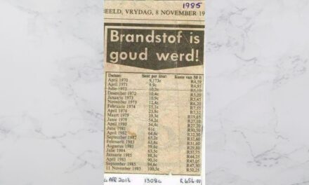 Gedink ons brandstofskok in April was erg? Vra jou pa!