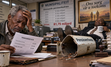 Jou salaris is betaal. Jou pensioen het glo verdwaal